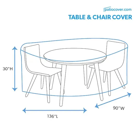Extra Extra Large Oval Table & Chair Combo Cover